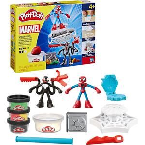 Play-Doh Marvel Spider-Man Launch Slice Battle Playset 2  Action Figures NWT